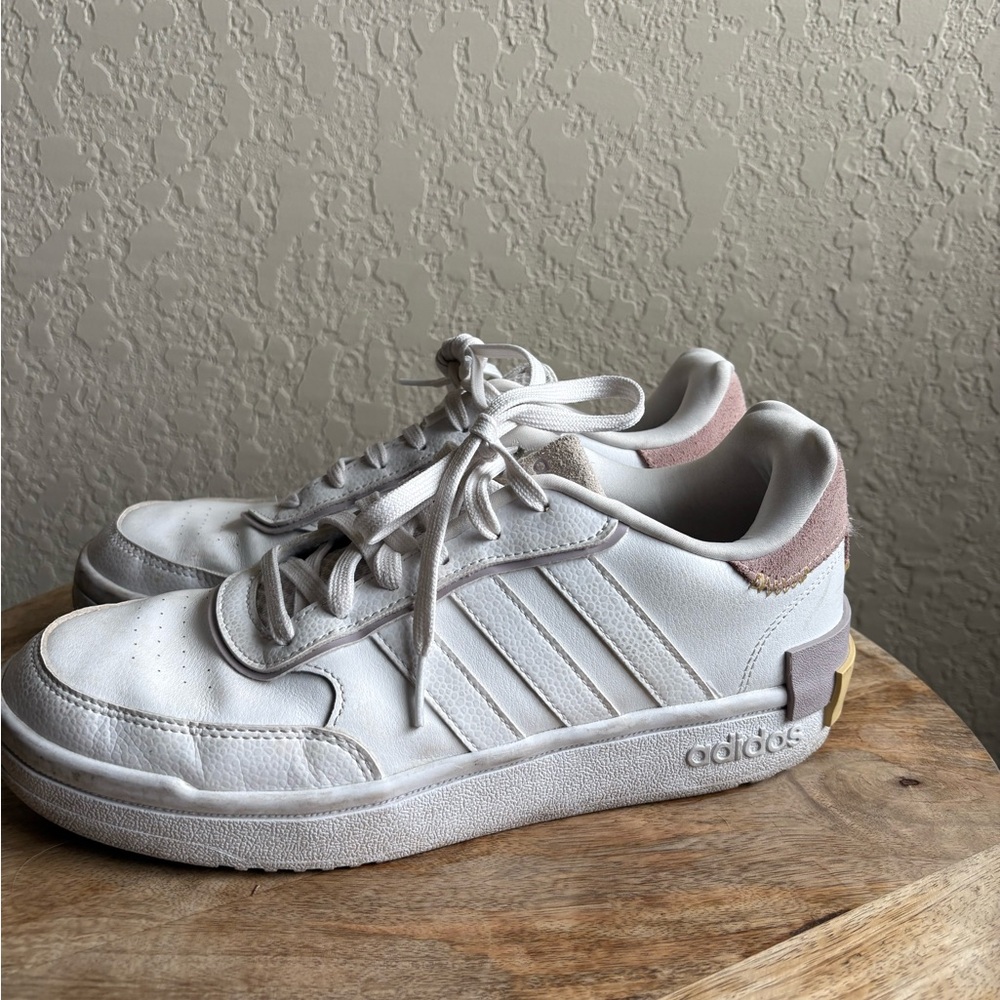 adidas White and Pink Women's Sneakers